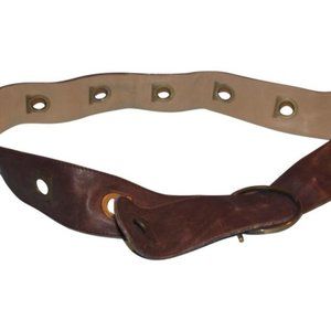 Salvatore Ferragamo Gancini Brown Leather Belt